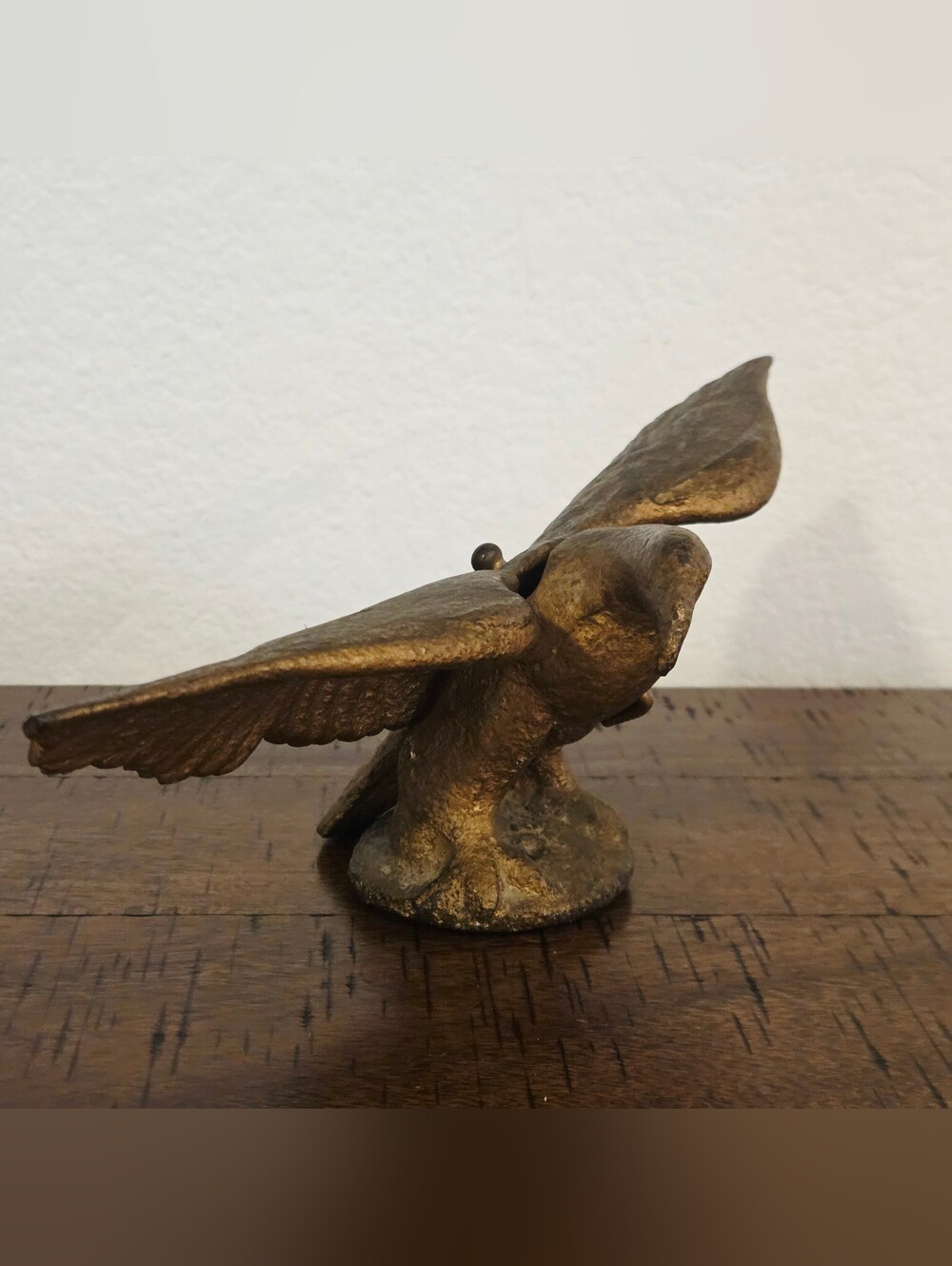 Vintage Antique Brass Tone Eagle Flag Pole Finial Topper Patriotic American